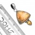 925 Sterling Silver Fashion Jewelry Natural Plume Agate Gemstone Pendant