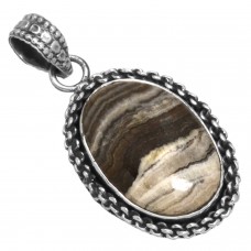 Yeovapi Jasper Gemstone Women Jewelry Solid 925 Sterling Silver Pendant