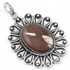 925 Sterling Silver Overlay Pendant Mookaite Gemstone Latest Jewelry