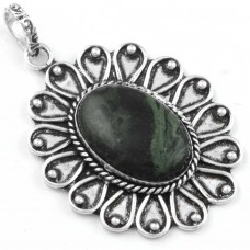 925 Sterling Silver Overlay Pendant Star Galaxy Jasper Gemstone