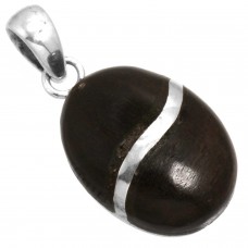 Wood Women Jewelry 925 Sterling Silver Pendant