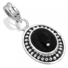 925 Sterling Silver Pendant Black Onxy Women Jewelry