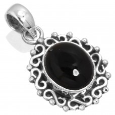 925 Sterling Silver Pendant Black Onxy Women Jewelry