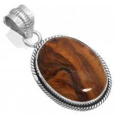 925 Sterling Silver Pendant Biggs Jasper Women Jewelry