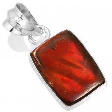 925 Sterling Silver Pendant Canadian Ammolite Women Jewelry
