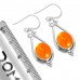 925 Sterling Silver Earring Amber Handmade Jewelry