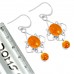 925 Sterling Silver Earring Amber Handmade Jewelry