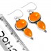925 Sterling Silver Earring Amber Handmade Jewelry