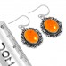 925 Sterling Silver Earring Amber Handmade Jewelry