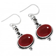 925 Sterling Silver Earring Garnet Quartz Handmade Jewelry