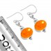 925 Sterling Silver Earring Amber Handmade Jewelry