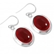 925 Sterling Silver Earring Garnet Quartz Handmade Jewelry