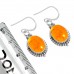 925 Sterling Silver Earring Amber Handmade Jewelry