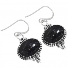 925 Sterling Silver Earring Blue Sunstone Handmade Jewelry