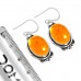 925 Sterling Silver Earring Amber Handmade Jewelry