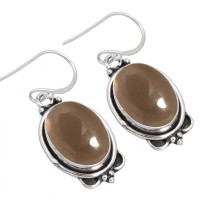 Smoky Topaz Earring 925 Sterling Silver Handmade Jewelry