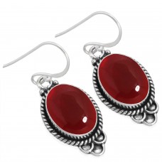 925 Sterling Silver Earring Garnet Quartz Handmade Jewelry