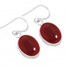 925 Sterling Silver Earring Garnet Quartz Handmade Jewelry