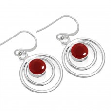 925 Sterling Silver Earring Garnet Quartz Handmade Jewelry