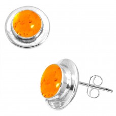925 Sterling Silver Earring Amber Handmade Jewelry