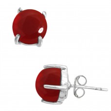 925 Sterling Silver Earring Garnet Quartz Handmade Jewelry