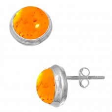 925 Sterling Silver Earring Amber Handmade Jewelry
