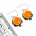 925 Sterling Silver Earring Amber Handmade Jewelry