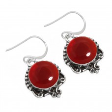 925 Sterling Silver Earring Garnet Quartz Handmade Jewelry