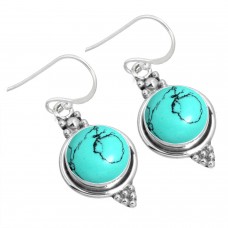 Turquoise Women Jewelry 925 Sterling Silver Earring