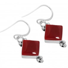 925 Sterling Silver Earring Garnet Quartz Handmade Jewelry