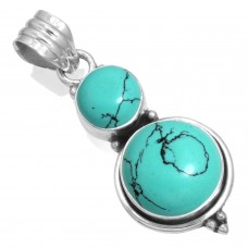 Turquoise Women Jewelry 925 Sterling Silver Pendant