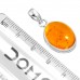 925 Sterling Silver Pendant Amber Handmade Jewelry