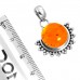 925 Sterling Silver Pendant Amber Handmade Jewelry